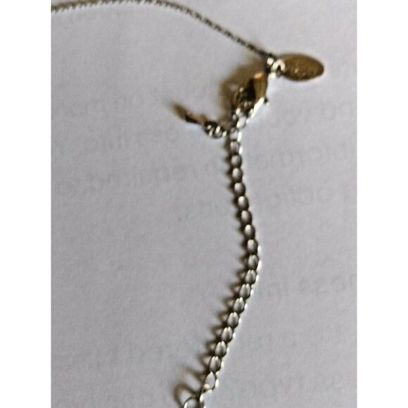 Signed Lia Sophia Ice Cream Pendat Charm Necklace 16" Silver Tone & Rhinestone - Picture 6 of 7